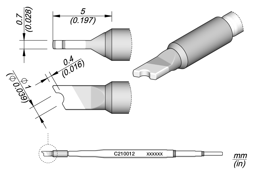 Размер 210. JBC c210 жала. JBC c210 паяльник. JBC c210-016. Наконечник паяльной серии c210.