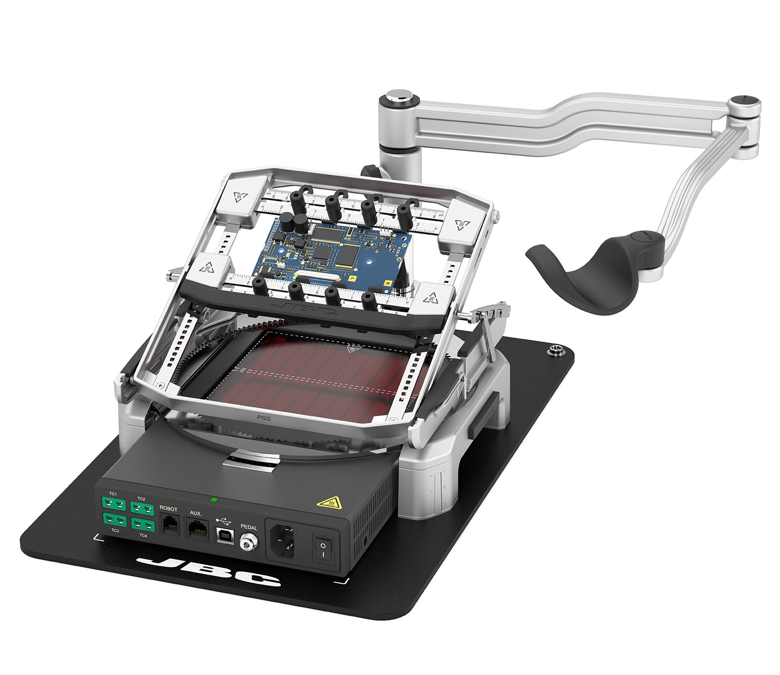 RBSM - Multiaxis Rework Bench for PCBs up to 13 x 13 cm / 5 x 5 in